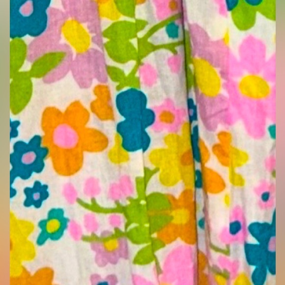 NEW SHOW ME YOUR MUMU amalfi linen coast midi retro floral dress in petal pop XS - Picture 7 of 10